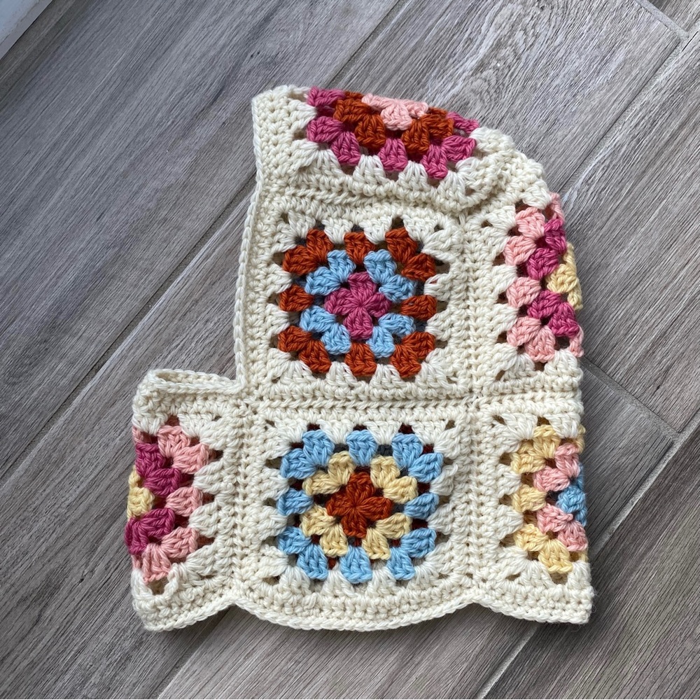 CUSTOM CROCHET GRANNY SQUARE BALACLAVA